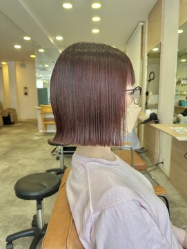 シェノン 武庫之荘(CHAINON) ボブ/ぷつっとボブ/ピンクベージュ