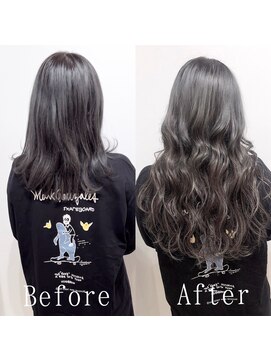 ARビューティー ギンザ(AR Beauty Ginza) 透け感グレージュスタイル#シールエクステ#グレーベージュ#銀座