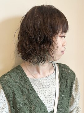 ルートヴィッヒ(Ludwig) ウェットウェーブパーマ×インナーグリーン