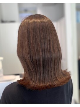 ウル 表参道(HOULe) 艶髪 ミディアム 髪質改善  ベージュカラー 酸熱 透明感カラー