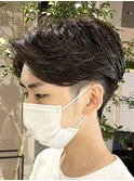 サイドグラデーションニュアンスパーマセンターパート