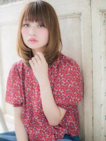 クオーレ ヘア アンジュ 水戸店(CUORE HAIR ange)&nbsp;水戸/イルミナカラー/ピンクベージュ/マチルダボブ/前髪c
