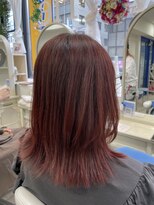 アルターシェリー(aL-ter che'rie)&nbsp;カシスピンク/グレーベージュ/黒髪/レイヤーロング　新籾