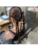 結婚式やお呼ばれに♪ 韓国風 カチモリ ヘアアレンジ
