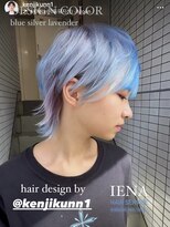 イエナ 渋谷(IENA)&nbsp;デザインカラーケアブリーチダブルカラー水色カラーペールブルー