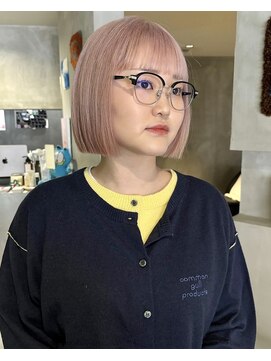 ハウ 心斎橋(how) 透明感抜群ダブルカラーブリーチハイトーンピンクベージュ