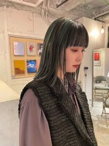 ルーム(Loom.)&nbsp;デザインカラーコントラストハイライト切りっぱなしボブ