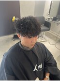 波巻きツイストスパイラルパーマ/フェザーパーマ/眉毛/メンズ