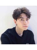 ビジネスカジュアル20代30代40代ニュアンスパーマツーブロック