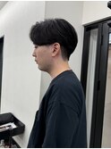 メンズ刈り上げセンターパート/フェザーパーマ/横浜