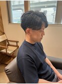 波巻きパーマ/センターパート/メンズカット/メンズパーマ/香椎駅