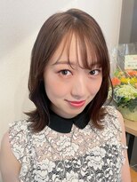 シュクレアミ 福島(sucre ami)&nbsp;爽やかナチュラル　外ハネ×ピンクメイク【福島/ヘアメイク】