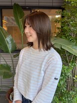 ソーイ ヘアー 平尾(soi hair)&nbsp;オリーブベージュ・切りっぱなしボブ・平尾美容室