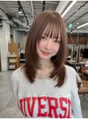 ハッシュカットレイヤーカットレイヤーミディアム小顔レイヤー