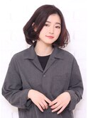 小顔ミディアムボブ　前下がり似合わせ