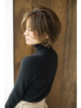 エル(LE) 《LE》ひし形シルエットグレージュエアリーショート