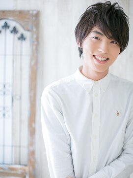 ダンディ館アダム 戸頭店 厚めバングが新鮮！黒髪爽やかマッシュb