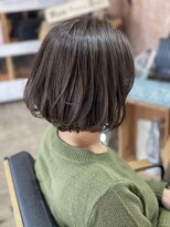 ヘアーインディーズ(HAIR...inD's) ショコラベージュ×前下がりボブ