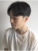 メンズセンターパート