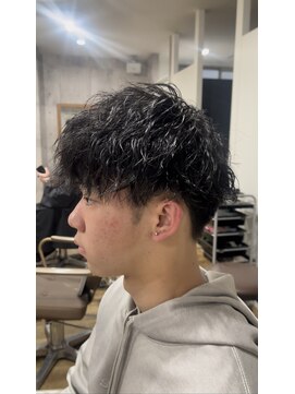 メンズアンダーバーホワイト 南海難波店(Men's _WHITE) ツイストスパイラルパーマ