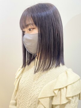 ヘアーメイクオズ(hair make O/S) 《kaito》切りっぱなし × ラベンダーグレージュ