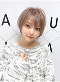 ミルクティーグレージュショート20代30代40代50代
