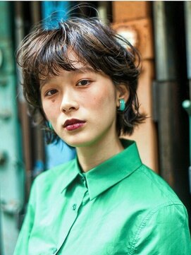 エムスラッシュ アヴェダ 自由が丘(M.SLASH AVEDA) ■ウェーブパーマxローライト☆小顔ウルフM.SLASH自由が丘17-3