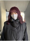 切りっぱなしボブ エアリーロング 美髪 ピンクブラウン