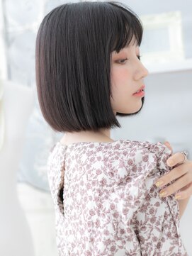 モッズヘア 越谷(mod's hair) ★アッシュオリーブ切りっぱなしぱっつんボブ20代30代40代★10