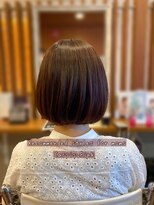 ピールアーク(peal ark)&nbsp;20代30代40代ミニボブ×カシスピンク透明感小顔ブリーチなし