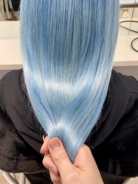 ドットハリス(.Hallis) ペールブルー/水色カラー/ハイトーンカラー/ホワイトブリーチ