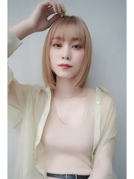 ギークス(GEEKS) 【GEEKS渋谷】ブロンドボブ/ハイトーンボブ/冬カラー/伸ばしかけ