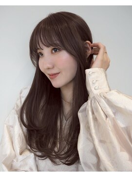 ノイ(noi) 顔周りレイヤーカットくびれヘアミルクティーベージュカラー