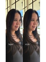 ヘアラウンジ アンリオ(hair lounge an rio)&nbsp;顔周りレイヤー×縮毛矯正