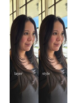 ヘアラウンジ アンリオ(hair lounge an rio) 顔周りレイヤー×縮毛矯正