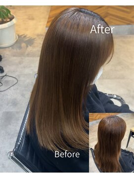 縮毛矯正/髪質改善/透明感/ストレートパーマ/カット/前髪カット
