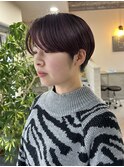 ハンサムショート/ワインレッド