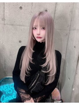 インク 渋谷(INK.) ミルクティーブロンドニュアンスウルフワンホンレイヤー渋谷
