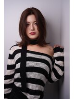 トランク ヘアー デザイン(tranq hair design)&nbsp;ミディアム顔まわりレイヤー