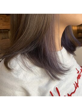 ピースリーヘア バイ カーサ(peathree.hair by CASA) スモーキーラベンダー×ライトグレージュ