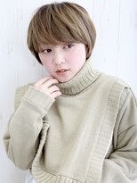 ハレ(HALE)&nbsp;【HALE銀座】ペールベージュ×ひし形ショートボブ