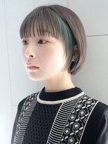 アイティーバイアルバム 下北沢店(IT by ALBUM)&nbsp;インナーグリーン_アースカラーくびれヘア_ba341012