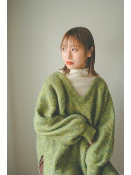 キオン(kyon) 【kyon】シースルーバング 切りっぱなしロブ