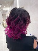 大人ピンクのグラデーション