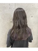 ダークグレージュxインナーパープル