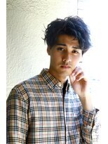 クシュ 所沢東口店(kusyu...)&nbsp;束感波巻きハイライトマッシュパーマウルフミントアッシュ所沢