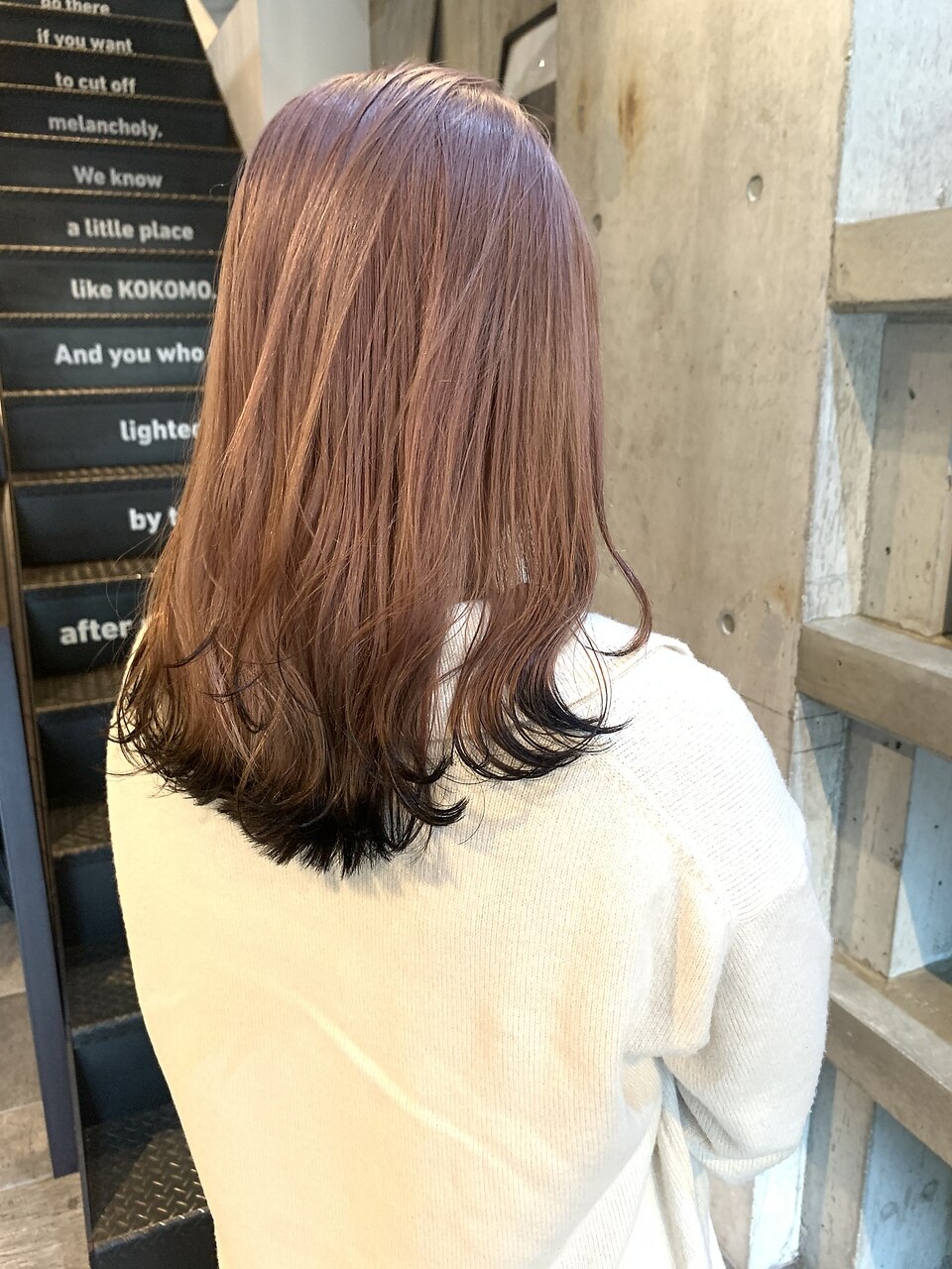 ピンクベージュ×endカラー：L185711063｜ココモ(KOKOMO)のヘアスタイル