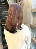 ピンクベージュ×endカラー