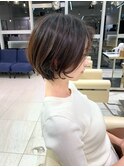ショートボブ髪型30代40代50代前髪あり前髪なし面長丸顔【荒牧】
