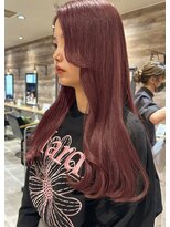 ラボヌールヘアー 札幌店(La Bonheur hair etoile) 【熊澤】ルビーピンクカラー/linkパーソナルトリートメント